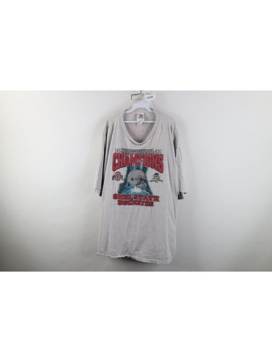 Vintage Other - Mens 3XLT Thrashed 2002 National Champs Ohio State University Football T-Shirt